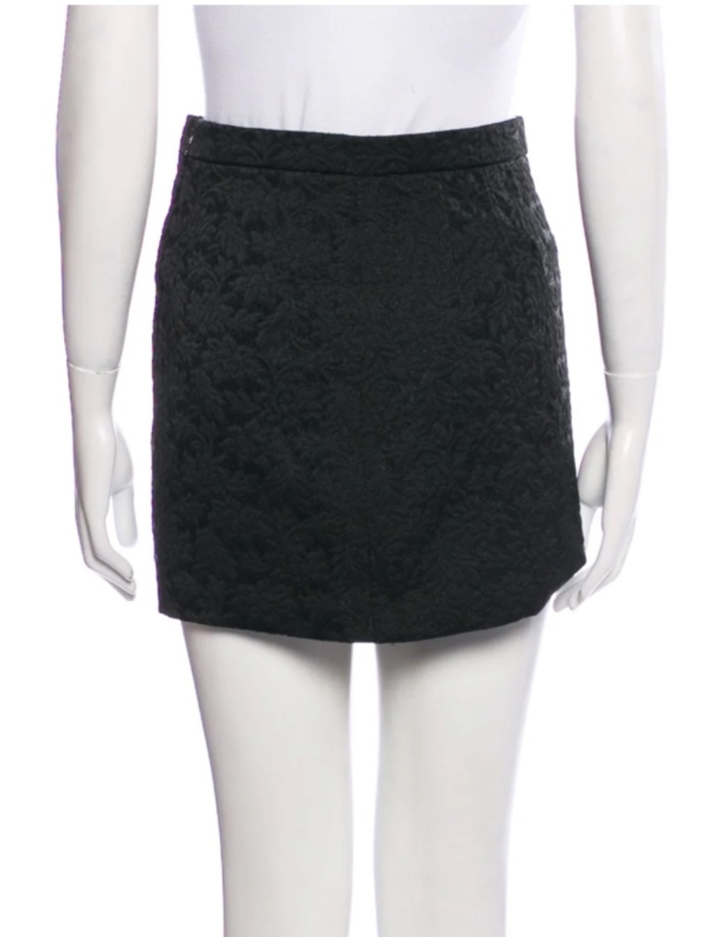 Dolce & Gabbana Black Jacquard Mini Skirt 38 xs/s